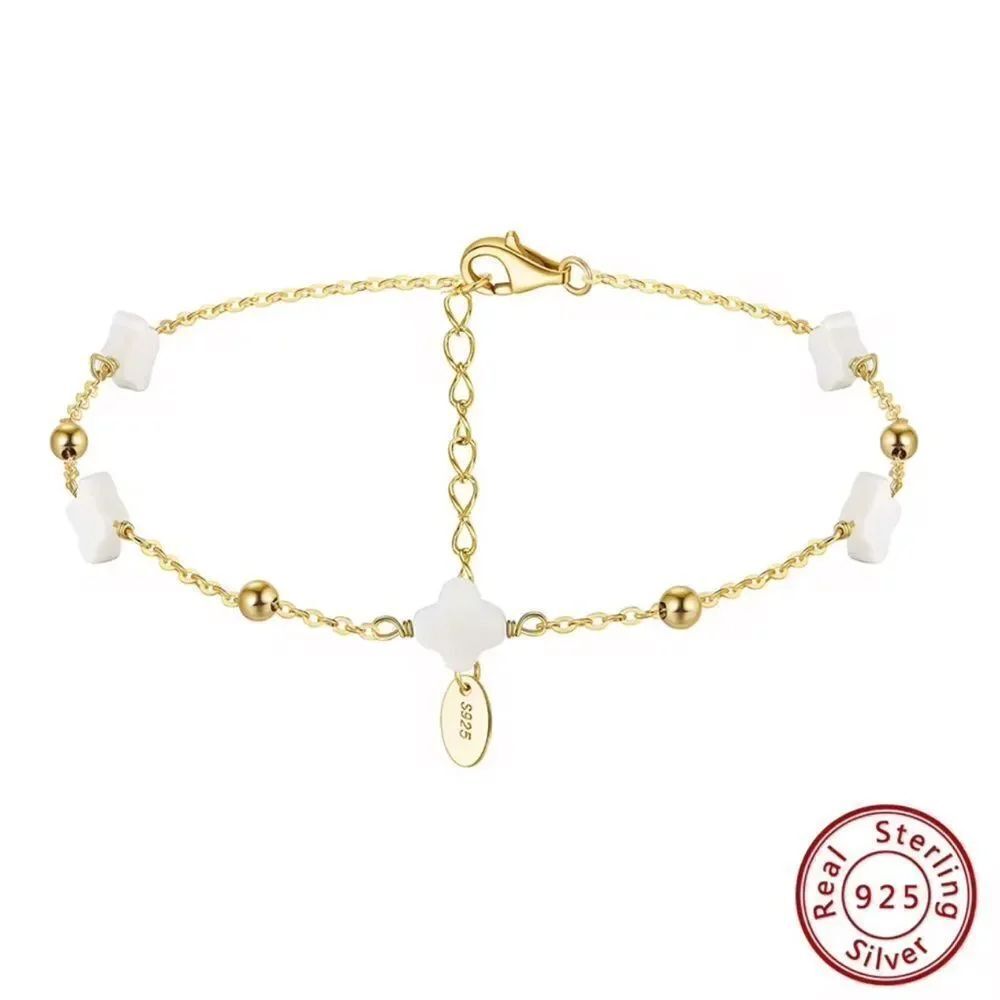 ENA925 14k over Sterling Silver Anklet